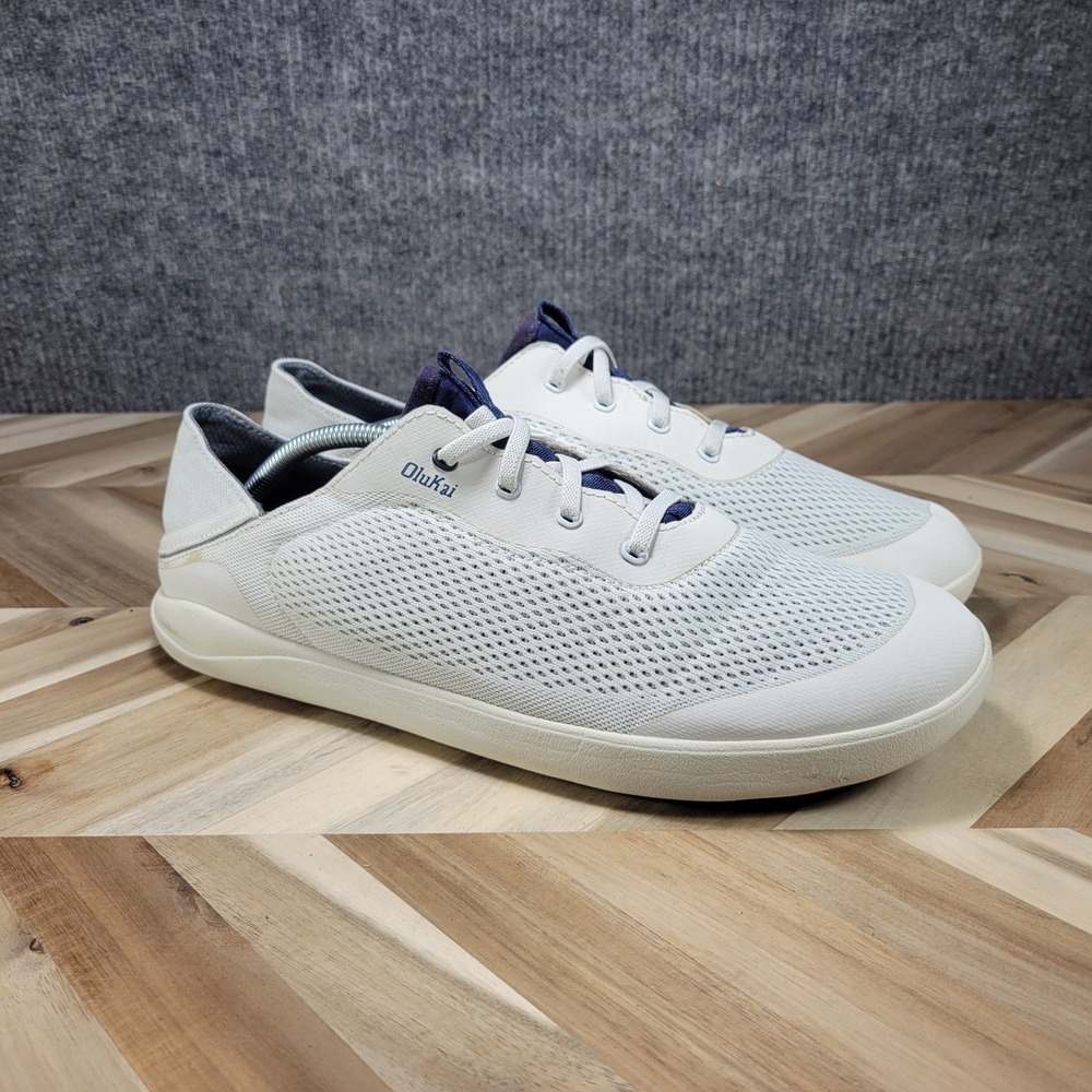 OLUKAI Moku Pae Men's 12 White Breathable Water Boat Shoes Sneakers